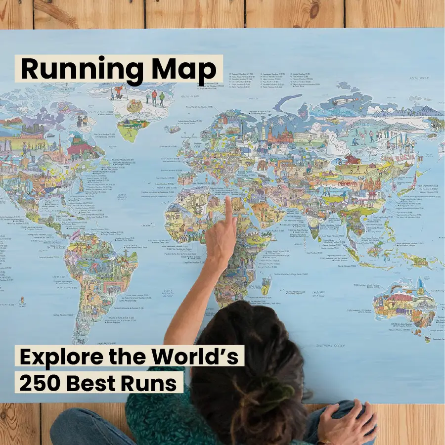 The Marathon Running Map | Awesome Maps The Marathon Running Map | Awesome Maps