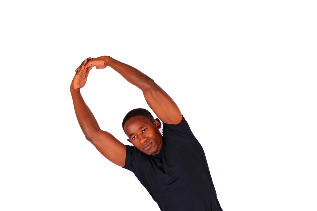 Fitness Man Doing Obliques Side Bends Stretch - High Quality Free Stock ...