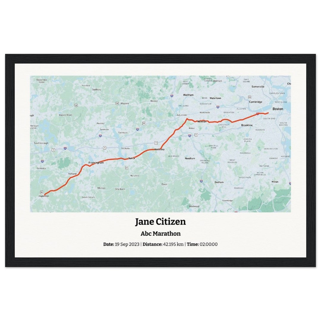 Map of Marathon Races with Time and Distance Map of Marathon Races with Time and Distance