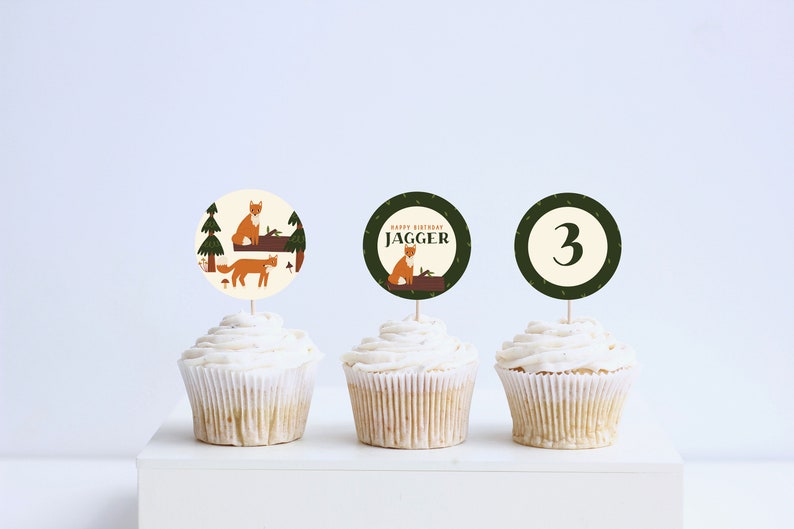 Fox Birthday Thank You Card: Woodland Animals Theme (instant Download ... Fox Birthday Thank You Card: Woodland Animals Theme (instant Download ...