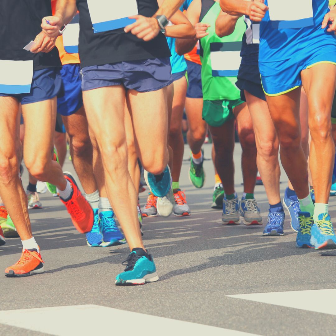 Premium Photo | A Marathon Training Group Running Together Background