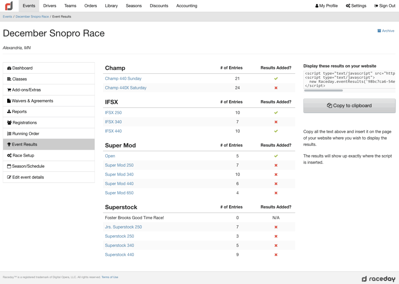 Race Management | Registration to Results with Raceday Race Management | Registration to Results with Raceday